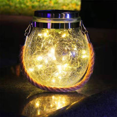 HilalFul Light Decoration - Hanging Fairy Lights Jar (Solar)
