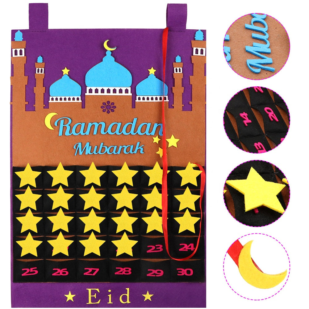Calendrier du compte à rebours du Ramadan - Violet