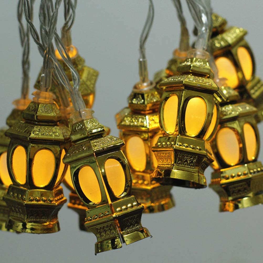 سلسلة فانوس رمضان الذهبية المضيئة
