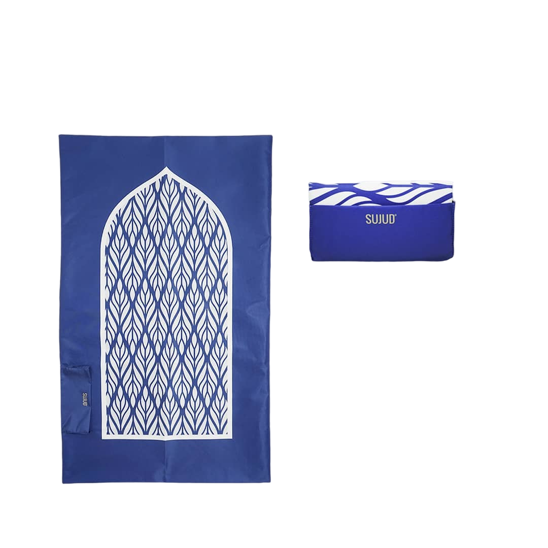 Pocket Prayer Mat - Sujud Blue Geo
