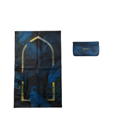 Pocket Prayer Mat - Sujud Blue Leaf