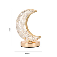 Crystal Crescent Table Lamp