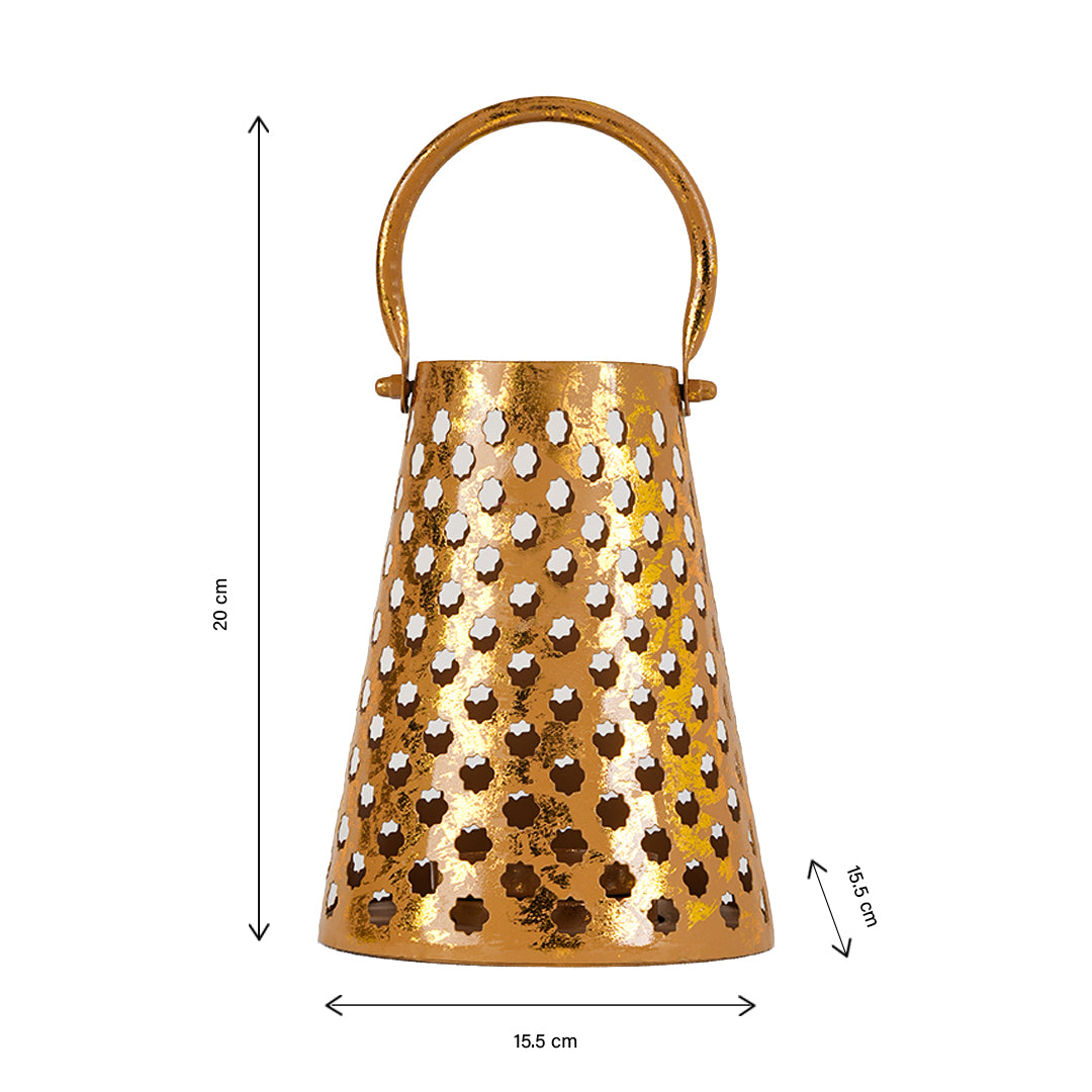 Petals Carved Golden Lantern