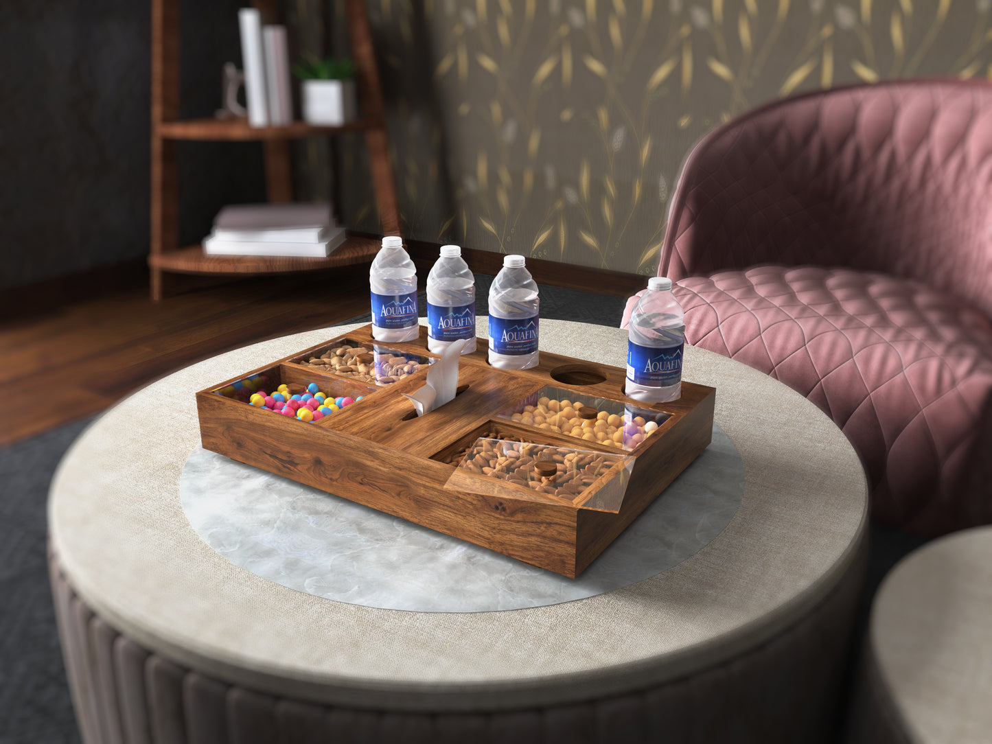 Wooden Coffee Table Organizing Tray - Large