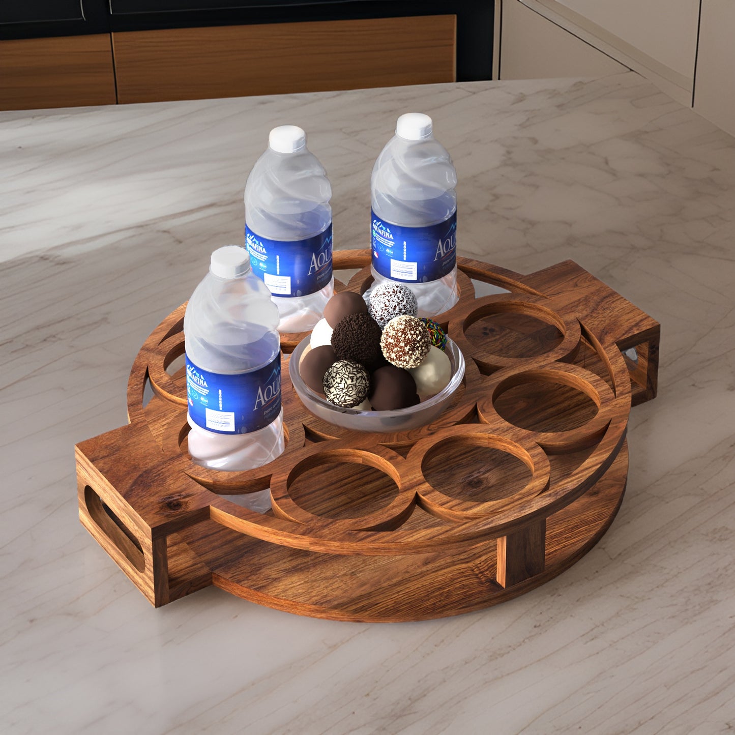 Iftar Water and Dates Wooden Tray