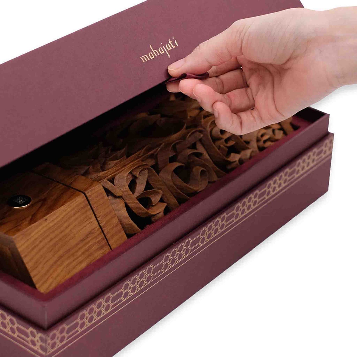 Semi 3D Hexagonal Mubkhara - Teak Wood Carving