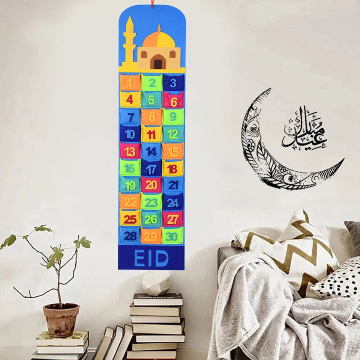 Calendrier du compte à rebours pour enfants du Ramadan - Feutre
