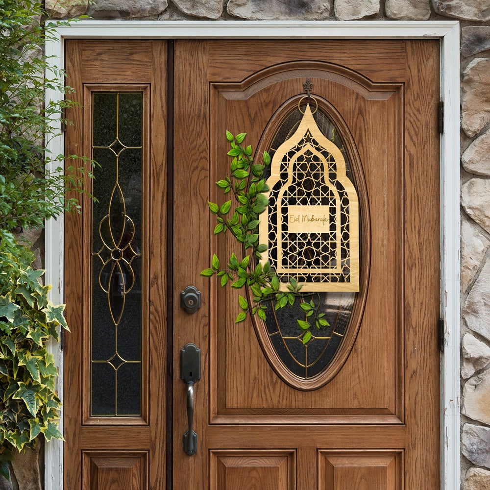 Ramadan & Eid Al-Fitr Wooden Door Wreath & Table Display