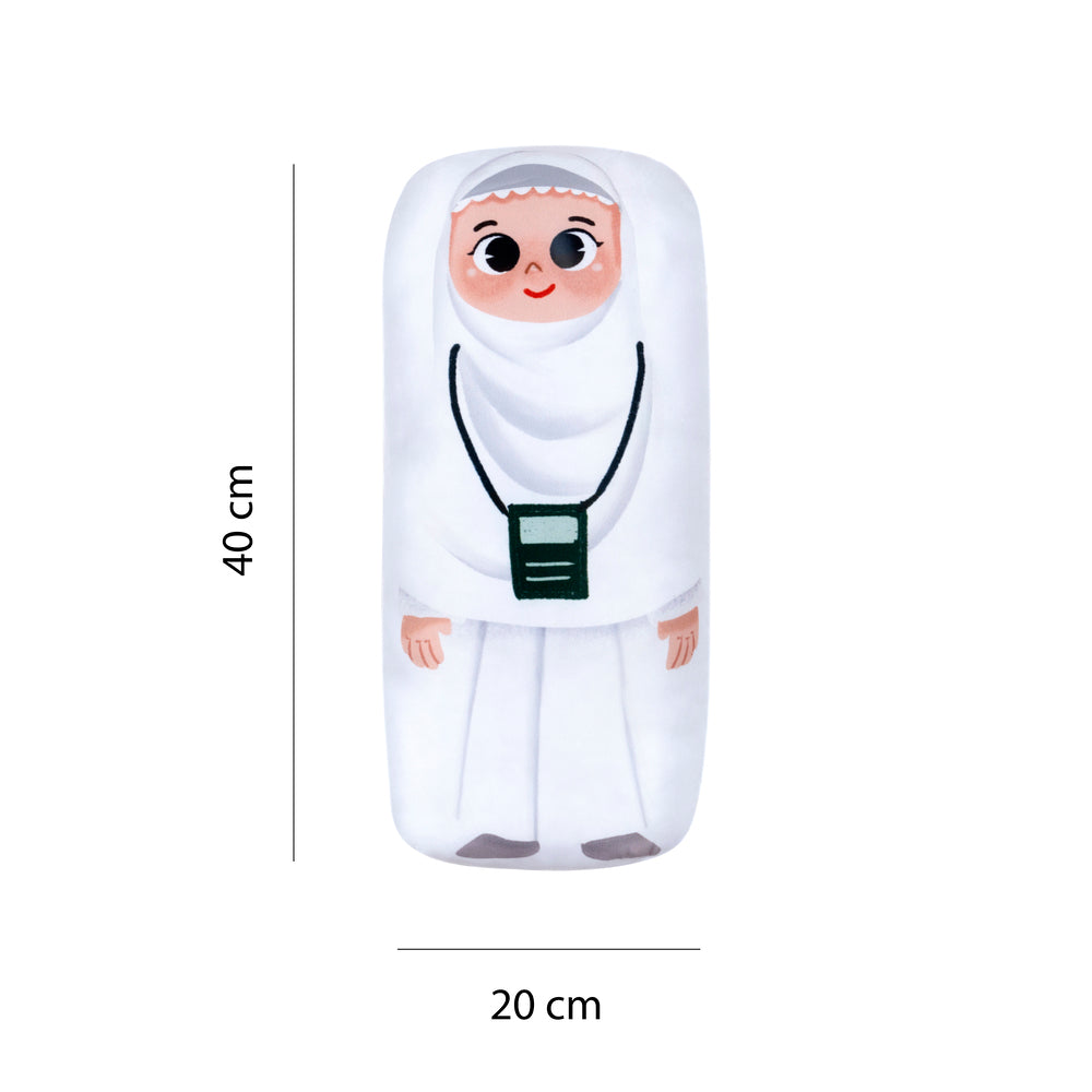 Off to Makkah - Girl Pillow