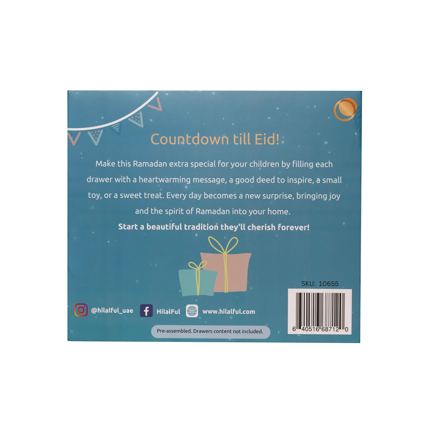 Ramadan HilalFul Theme Calendar Box - English