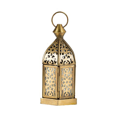 Classic Mini Brass Antique Lantern - Clear Glass
