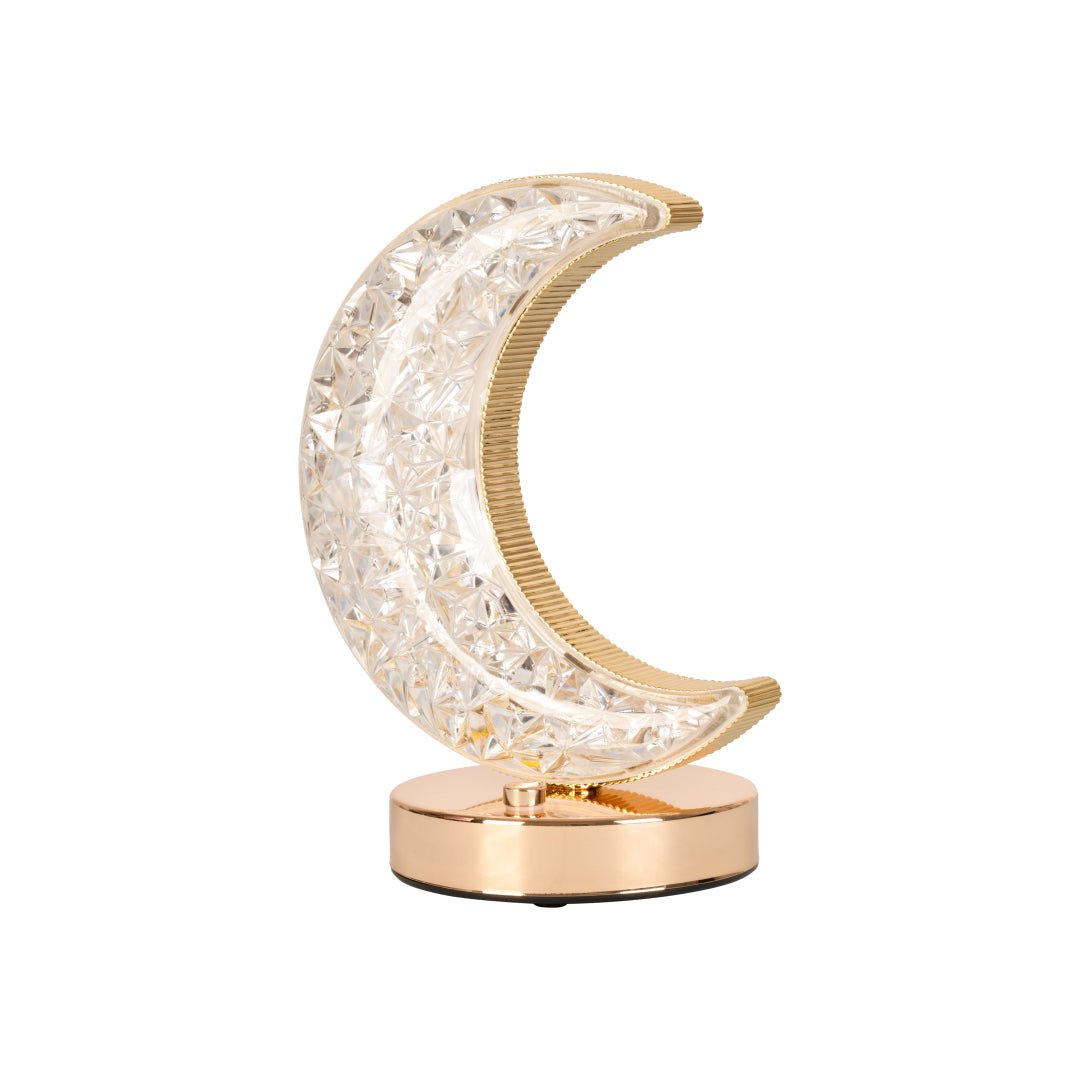 Crystal Crescent Table Lamp