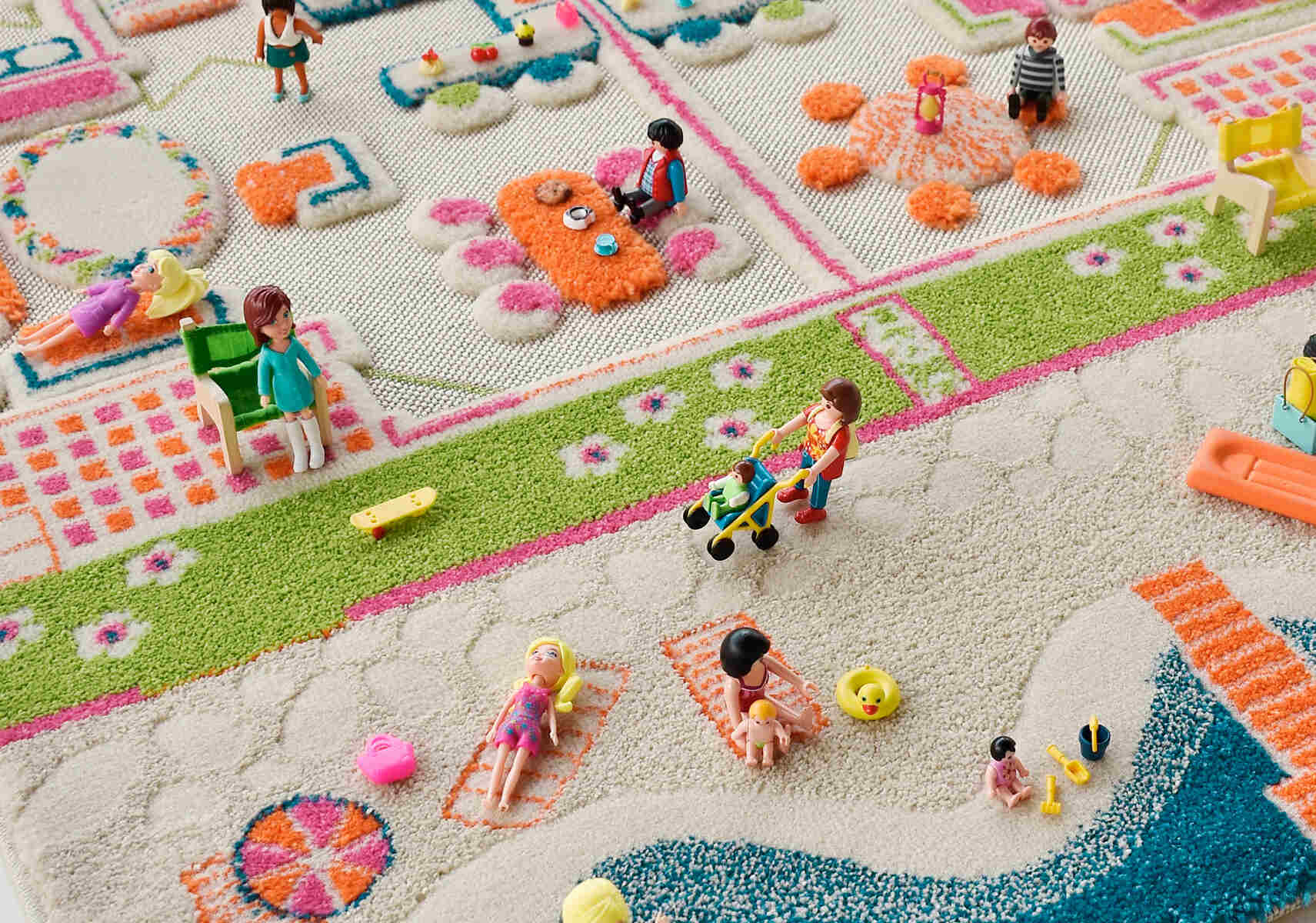 IVI 3D Play Carpet, Beach Playhouse design - Medium Size