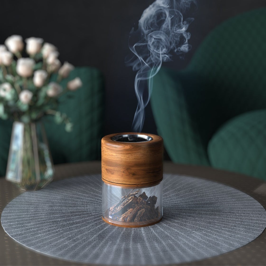 Mini Wooden Incense Burner