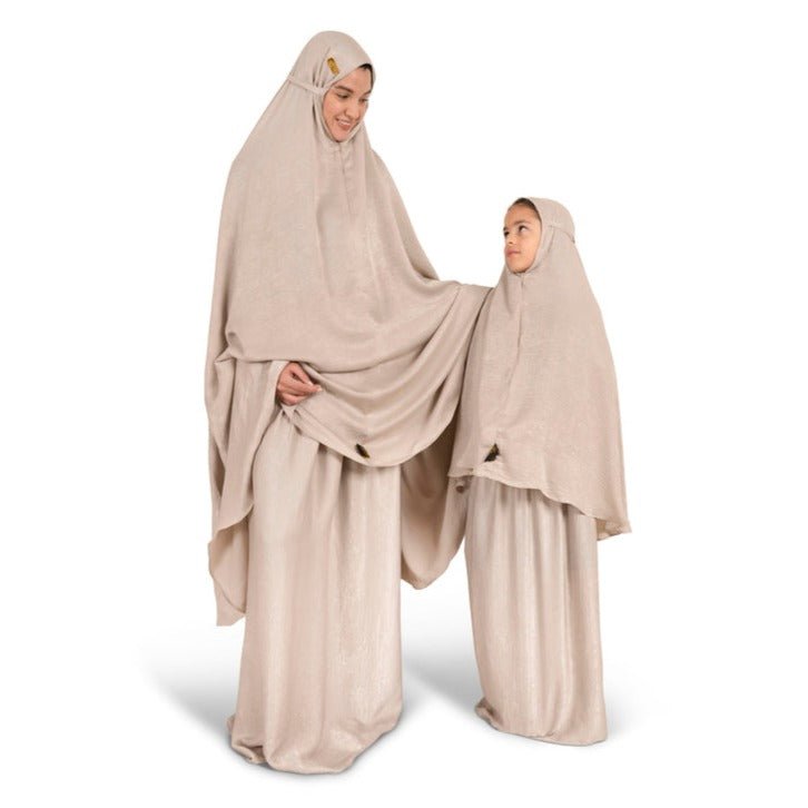 Prayer Dress - Muslim Princess 2 Piece Set - Child - Pink Ash Color