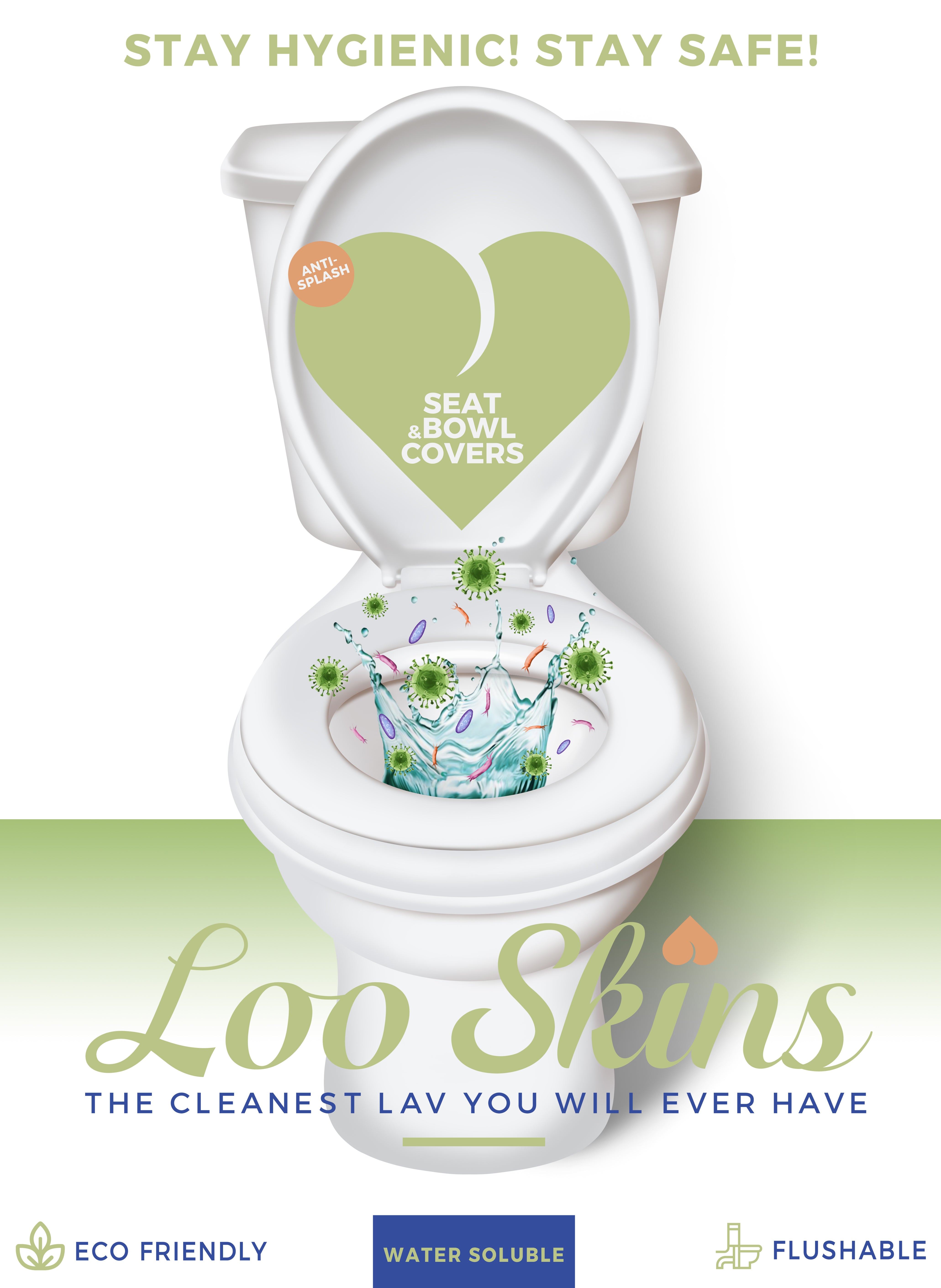 Loo Skins - Toilet Seat & Bowl Cover (Pack of 5)