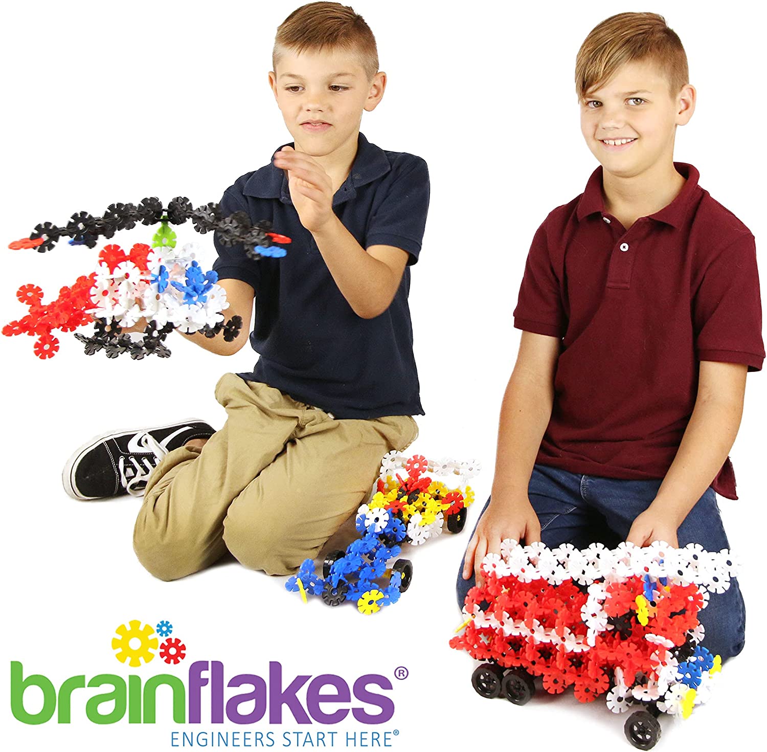 Brain Flakes Tube-Go - Wheels & Axles (8 Sets)