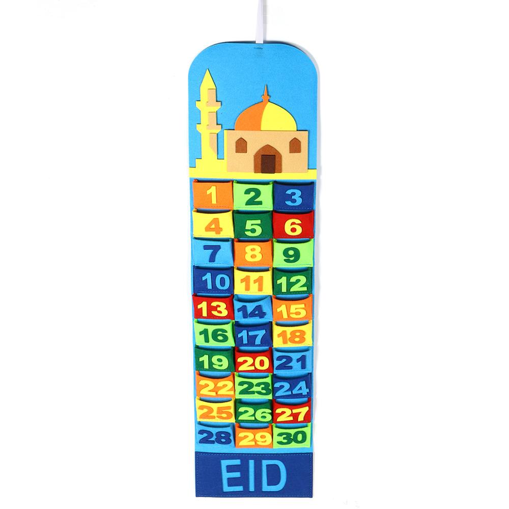 Calendrier du compte à rebours pour enfants du Ramadan - Feutre