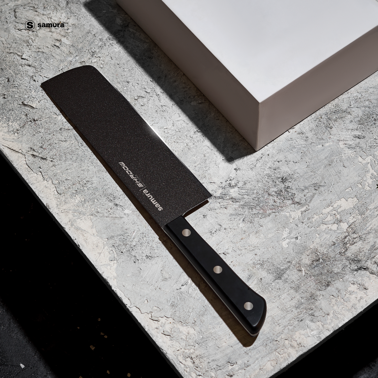 Samura SHADOW Nakiri Knife with Black Non-Stick Coating 6.7"/170 mm