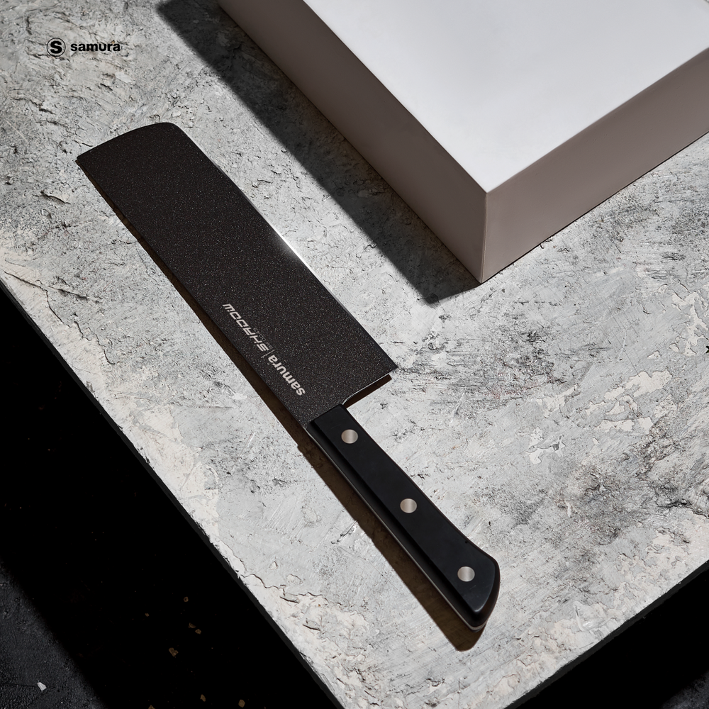 
                      
                        Samura SHADOW Nakiri Knife with Black Non-Stick Coating 6.7"/170 mm
                      
                    