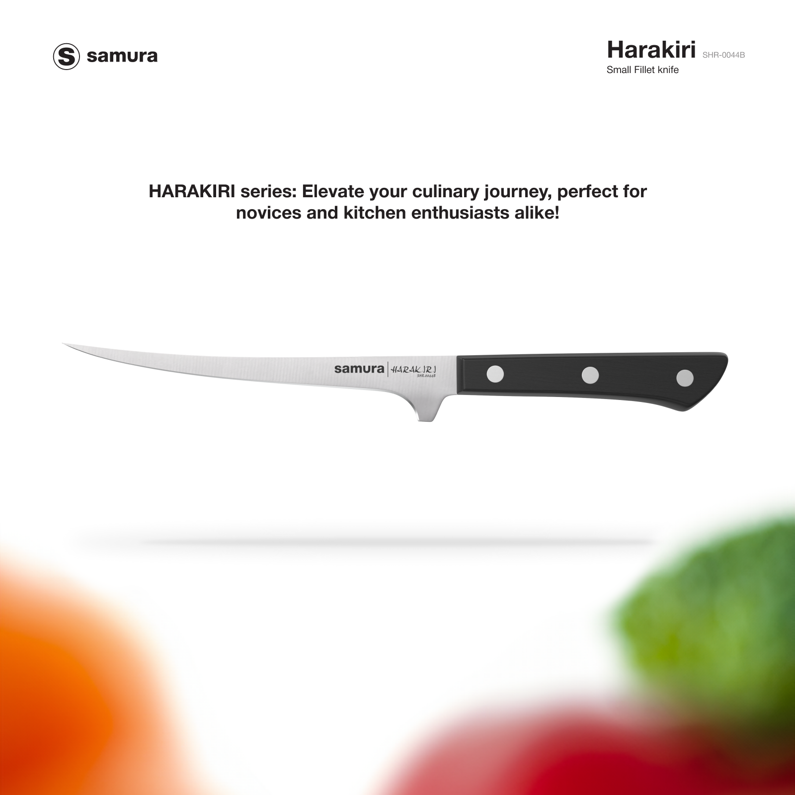 Samura HARAKIRI Small Fillet knife 5.4"/137 mm, Black