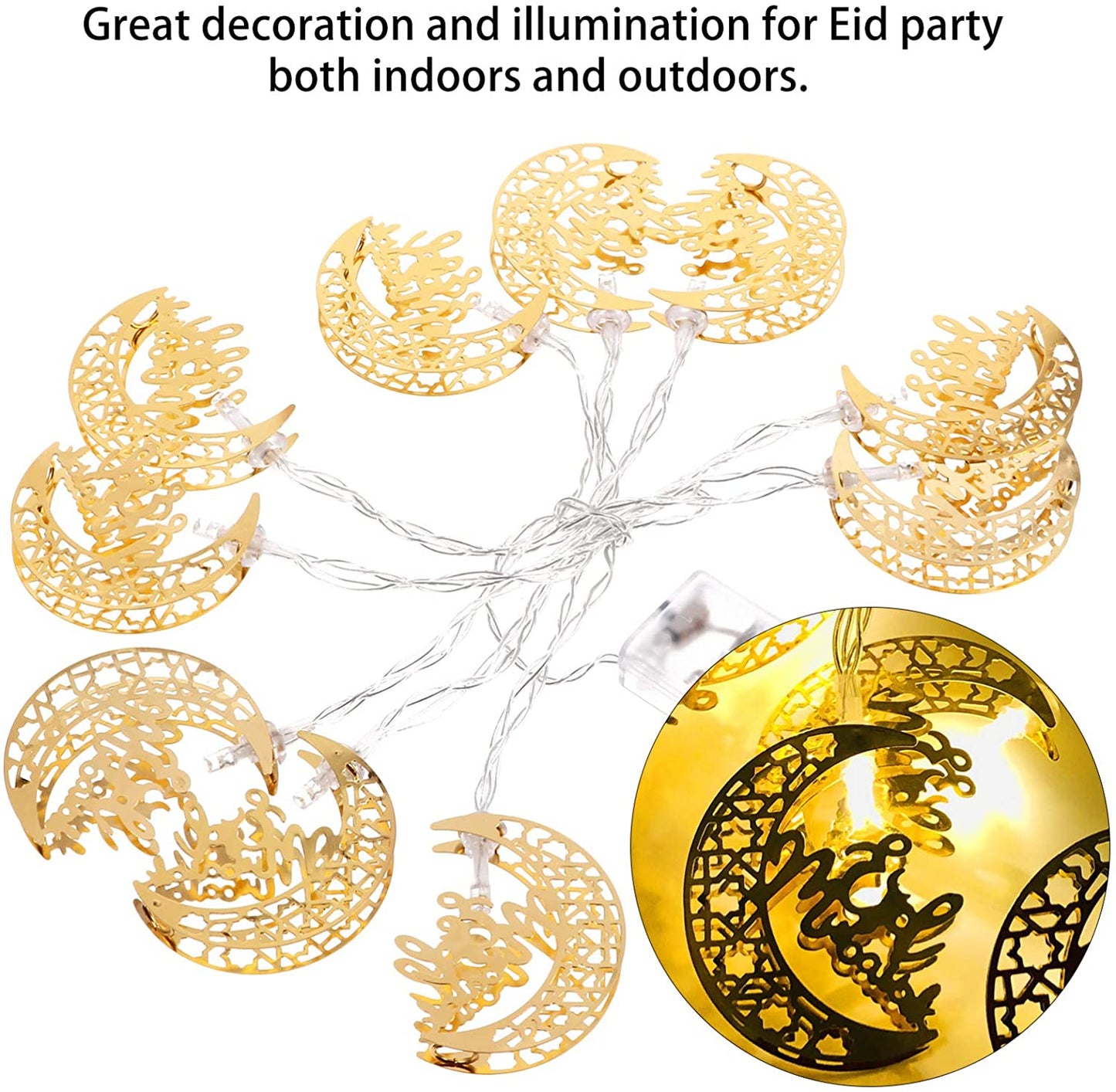 Light Decoration - Eid Mubarak Small Crescent