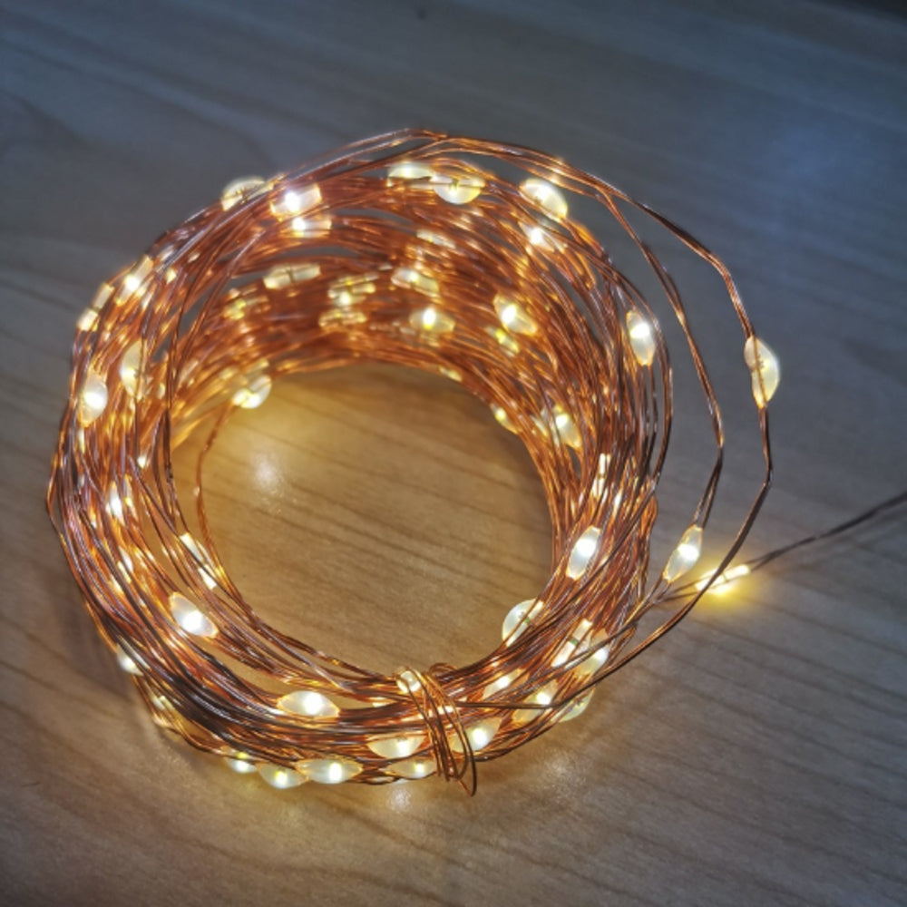 Guirlande lumineuse HilalFul 10 m fil 100 LED décoration d'intérieur (blanc chaud) alimenté par USB