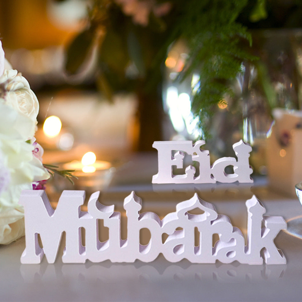 Eid Mubarak Wooden Decor