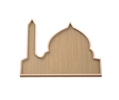 Mosquée HILALFUL - Plateau en bois d'acacia 