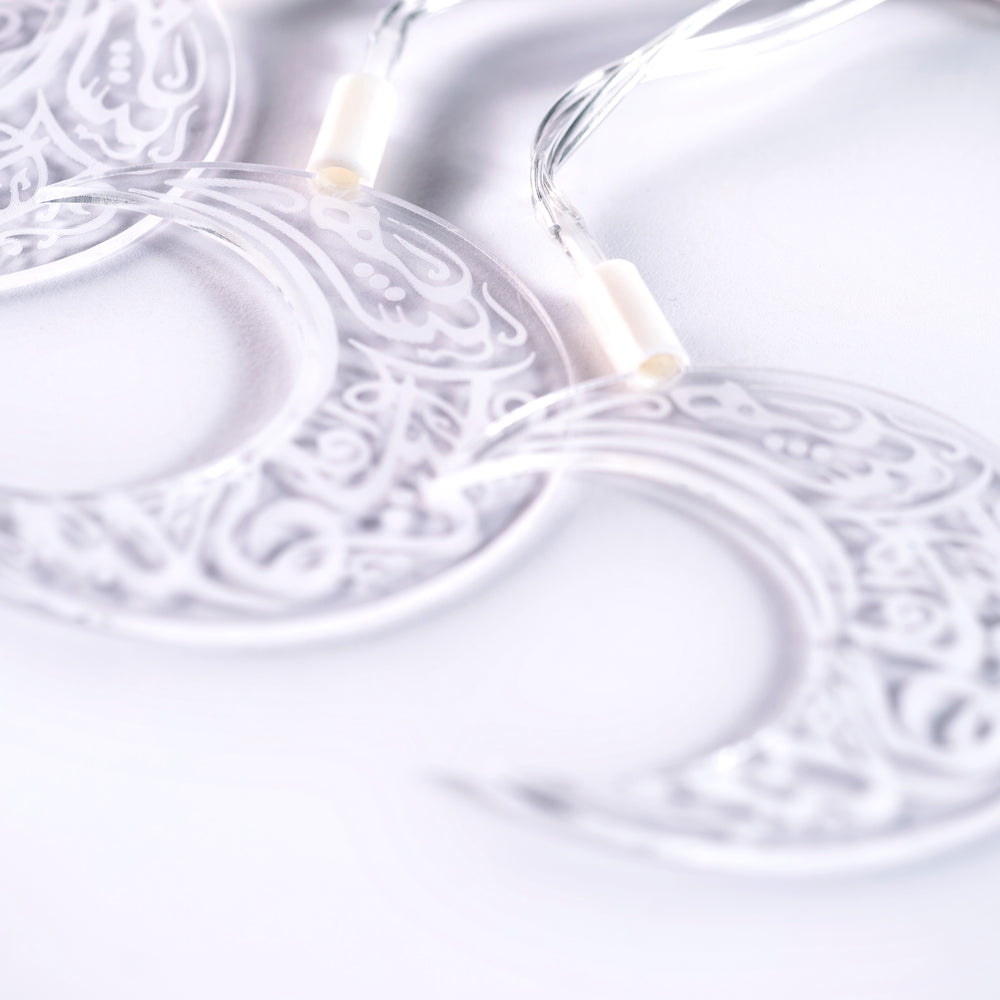 Crescent String Premium acrylic Ramadan Light string, crescent design – HilalFul - UAE ...