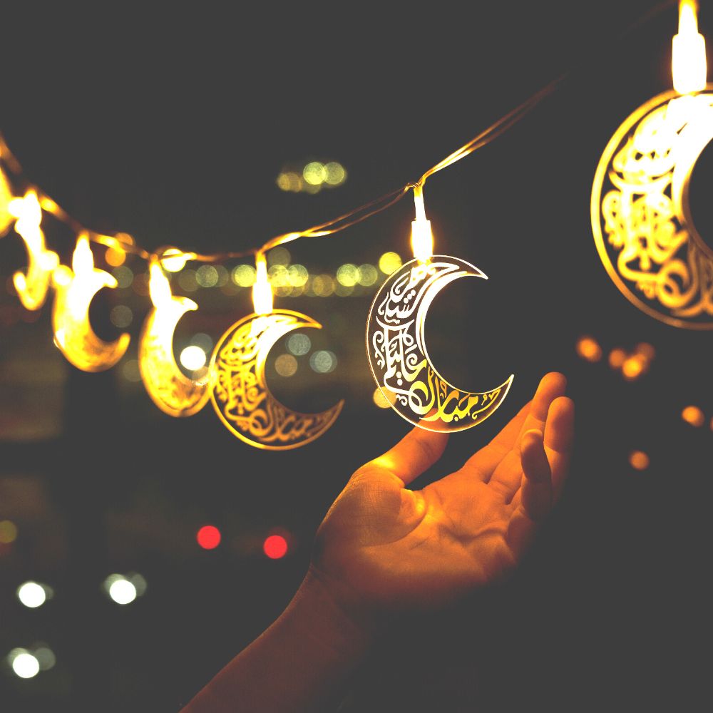 Crescent String Premium acrylic Ramadan Light string, crescent design – HilalFul - UAE ...