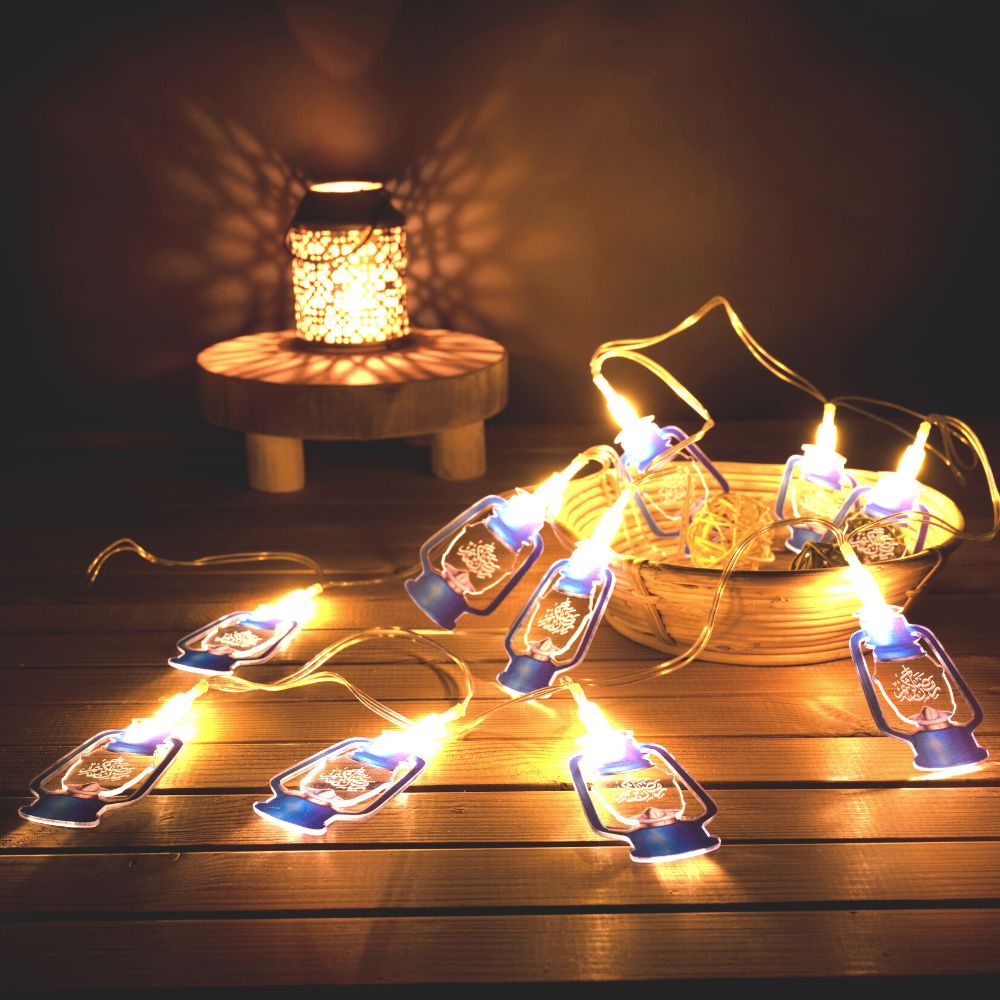 Premium Acrylic Ramadan Light string, Lantern design