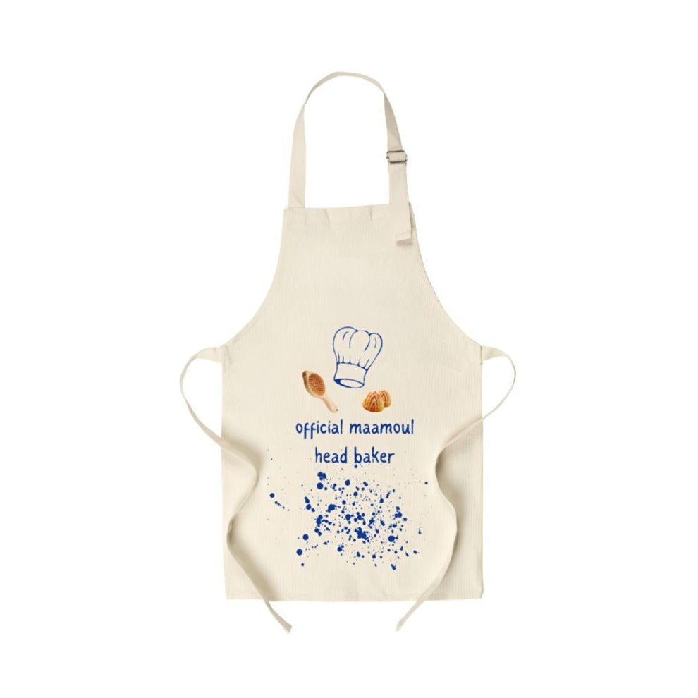 Official maamoul head baker - Blue Print - Children Apron