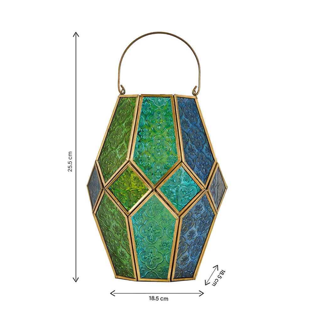 
                      
                        Contemporary Golden Lantern - Embossed Glass
                      
                    