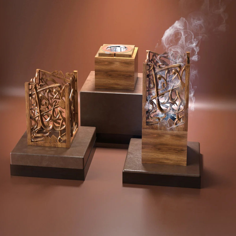 
                      
                        Wooden Arabic Calligraphy Incense Burner
                      
                    