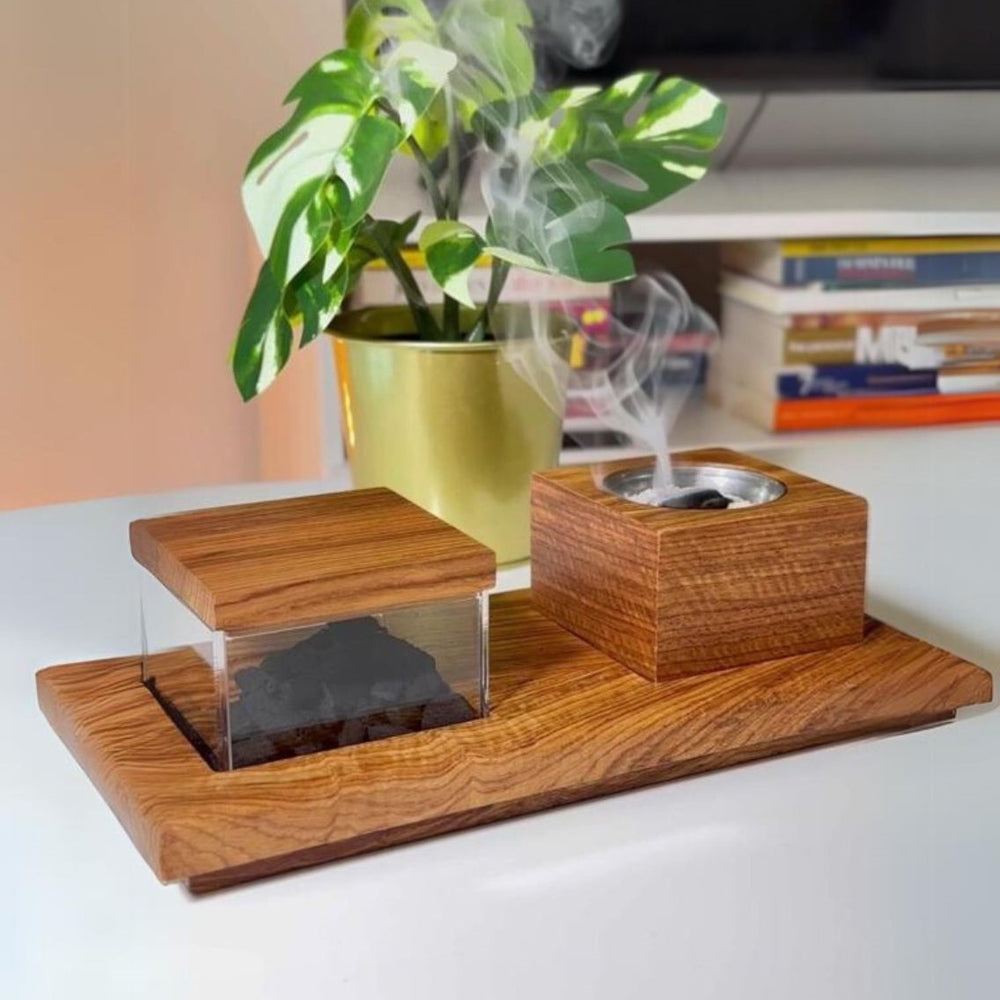 
                      
                        Wooden Incense Burner Tray Set
                      
                    