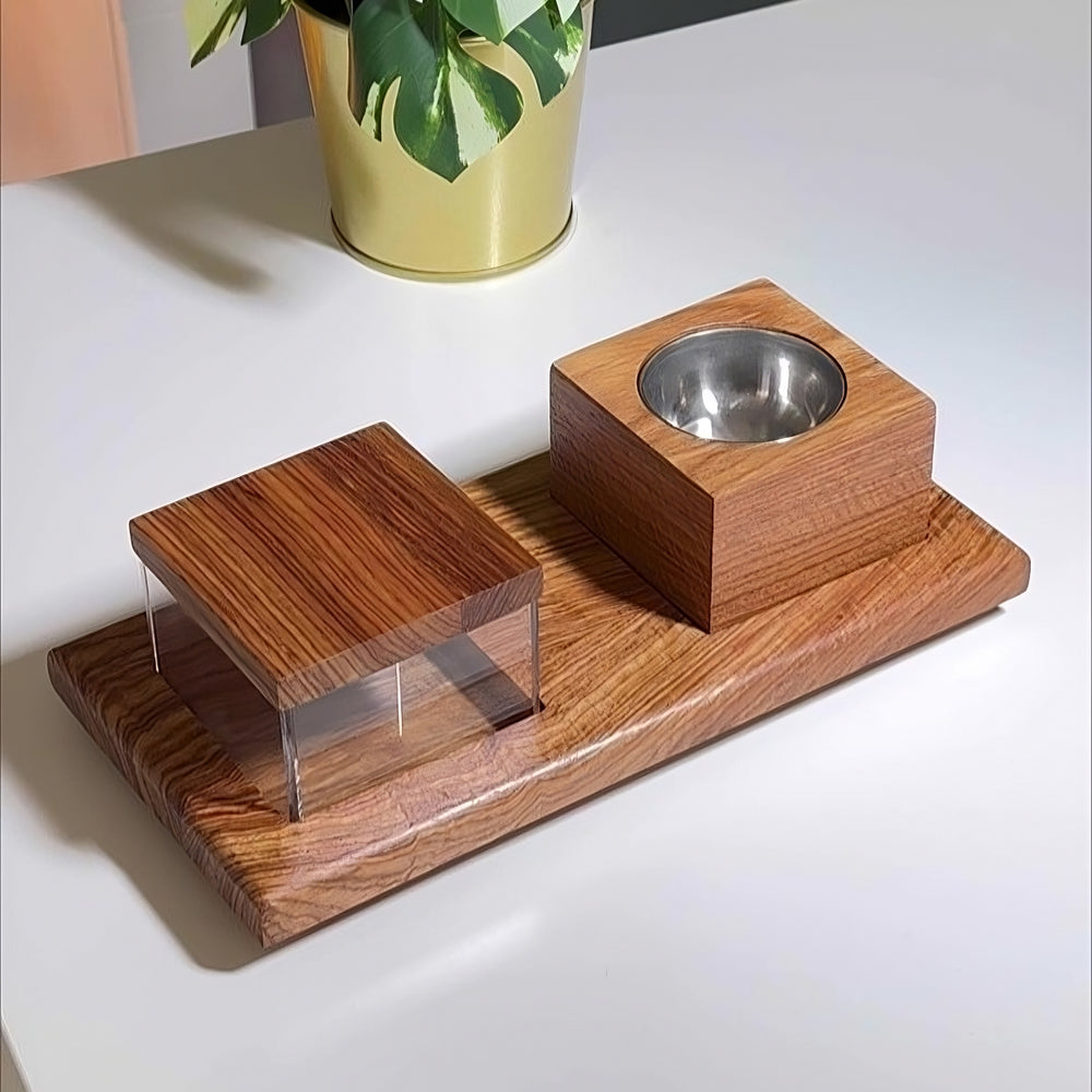 Wooden Incense Burner Tray Set