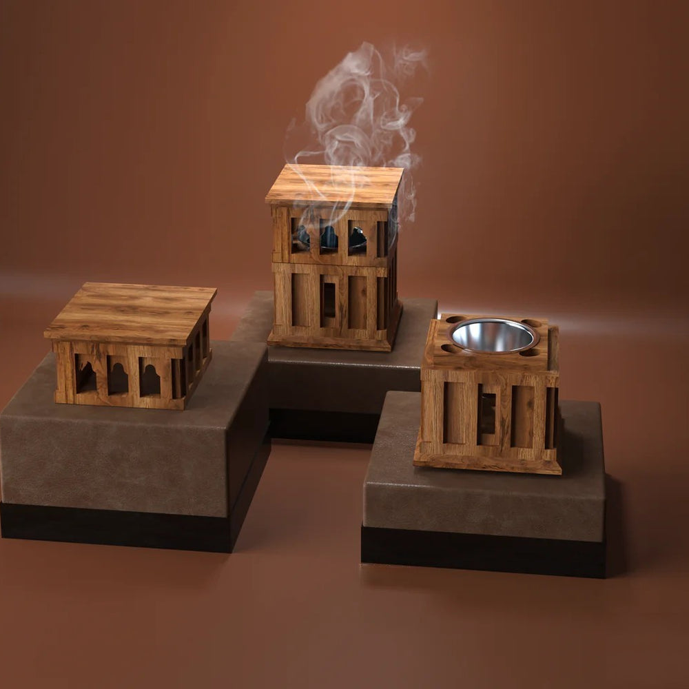 Wooden Wind Tower Incense Burner