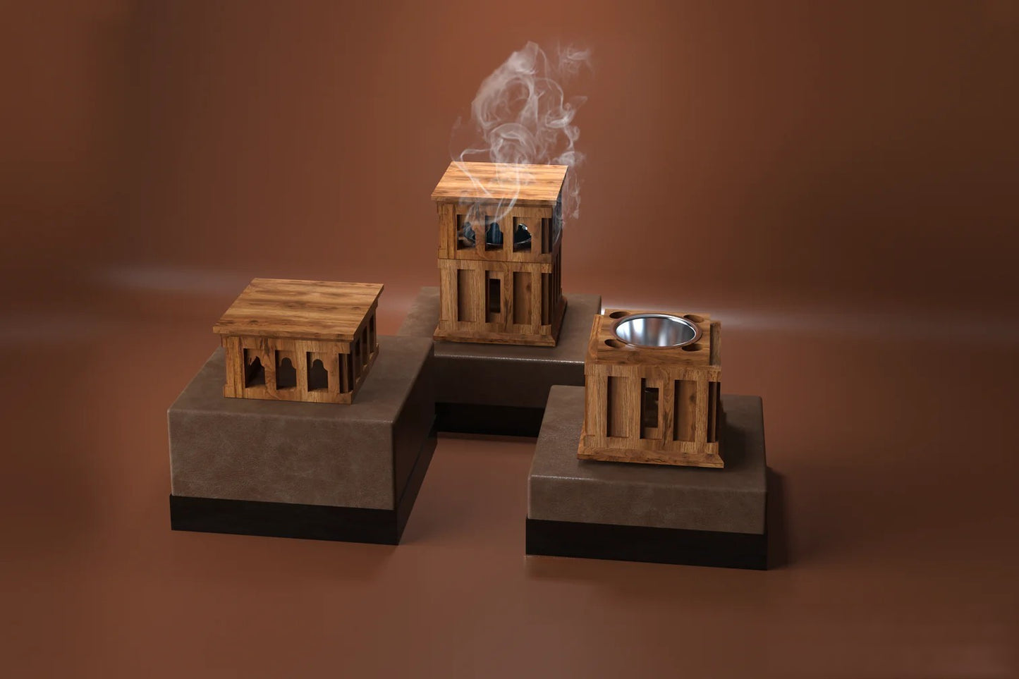 Wooden Wind Tower Incense Burner