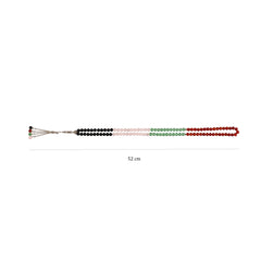 Perles de prière couleur drapeau des Émirats arabes unis (99 perles)