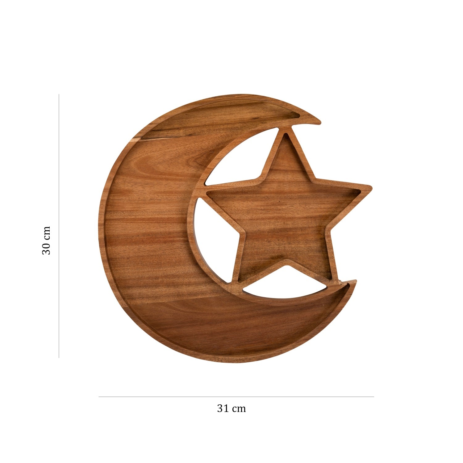 Hilal & Star Wooden Platter