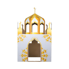 مسجد اللعب الرائع من الورق المقوى الذهبي
