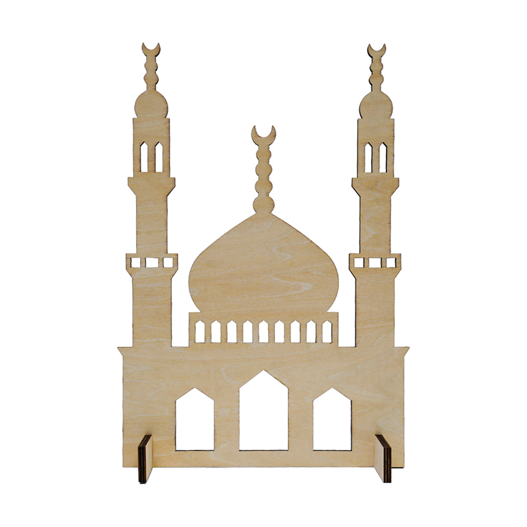 Wooden Mosque Standing Display (L) – HilalFul - UAE Store