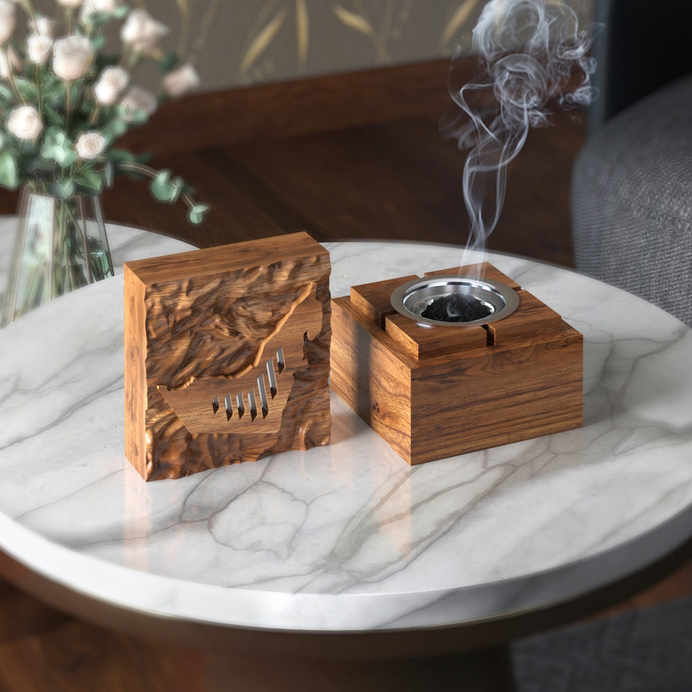 UAE Wooden Map Incense Burner