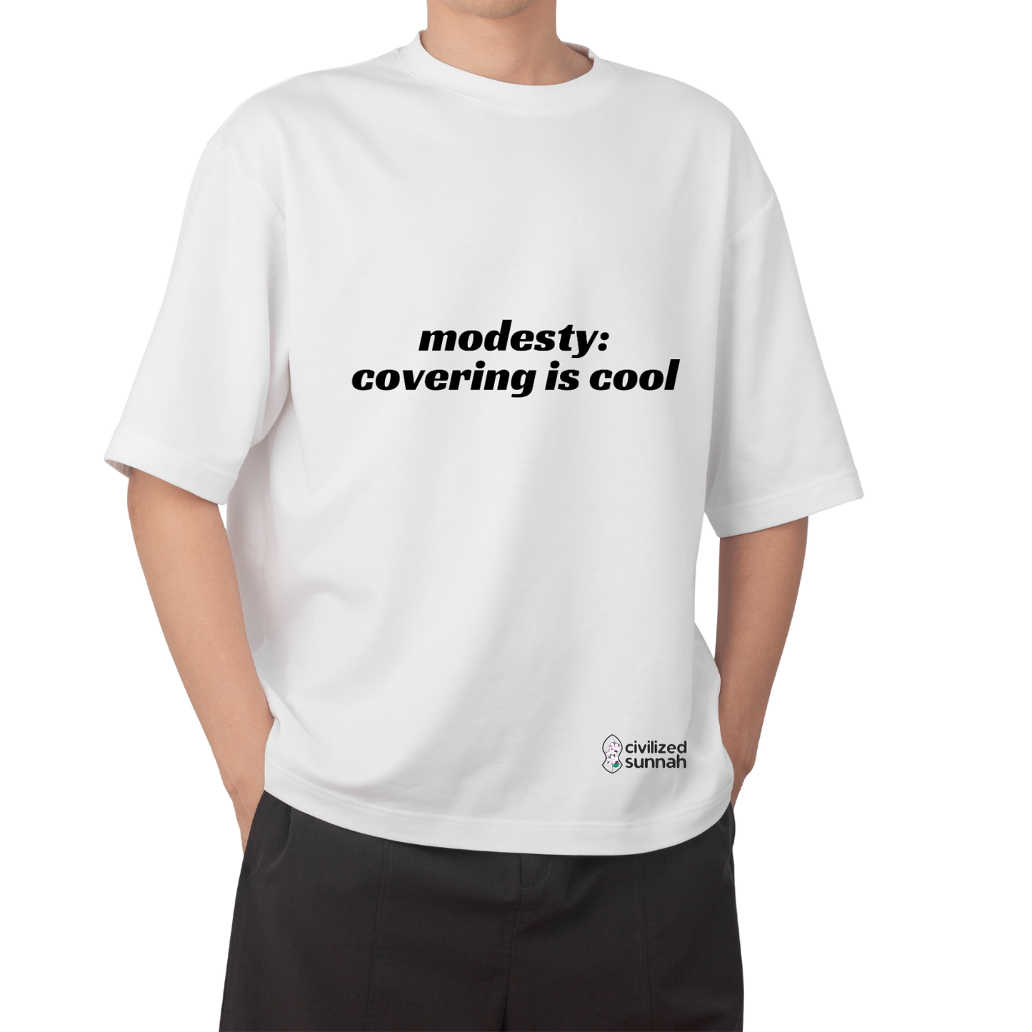 Civilized Sunnah™ by @Laylaelwafiofficial - modesty: covering is cool T-Shirt