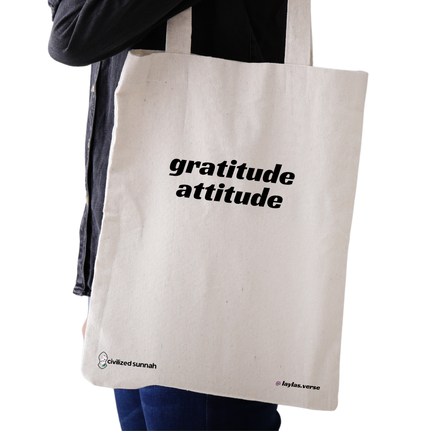 Civilized Sunnah™ by @Laylaelwafiofficial - Gratitude Attitude Tote Bag