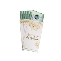 Eid Money Envelopes - Gold Flowers