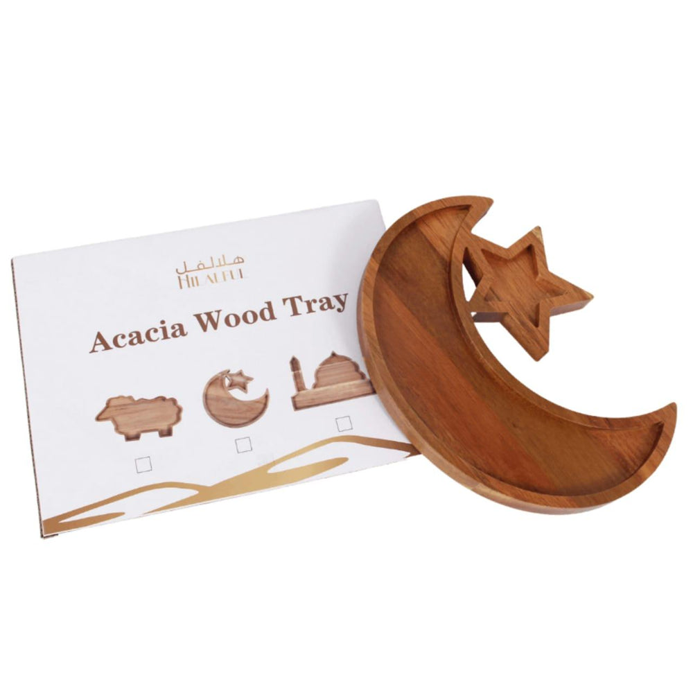 Crescent & Star - Acacia Wooden Tray