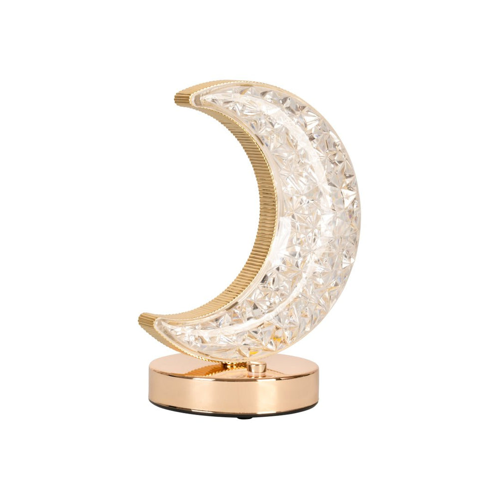 Crystal Crescent Table Lamp