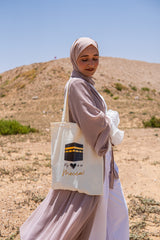 My heart is in Mecca Tote Bag - English/Arabic